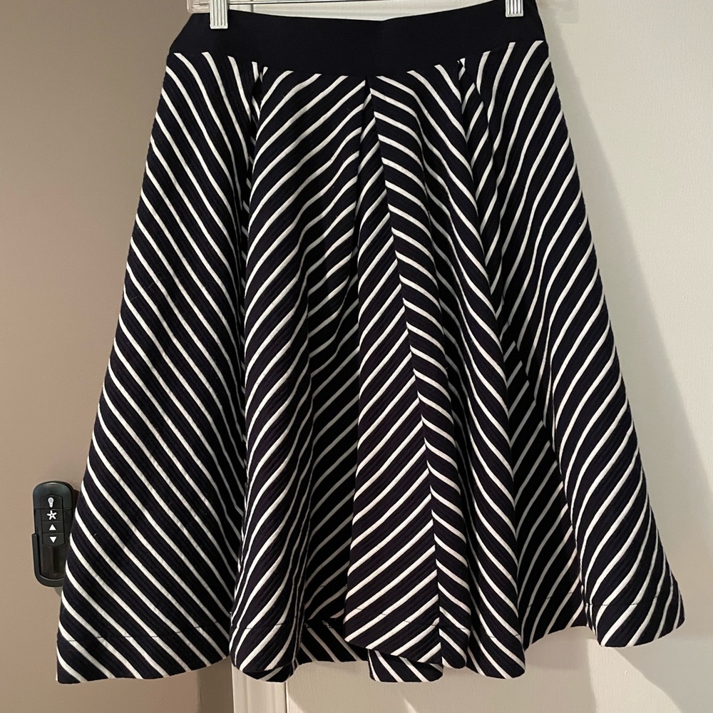 Philosophy blue striped a line flowy skirt size M